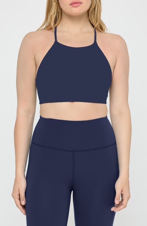 Suki Crop Halter Performance Crop Tank