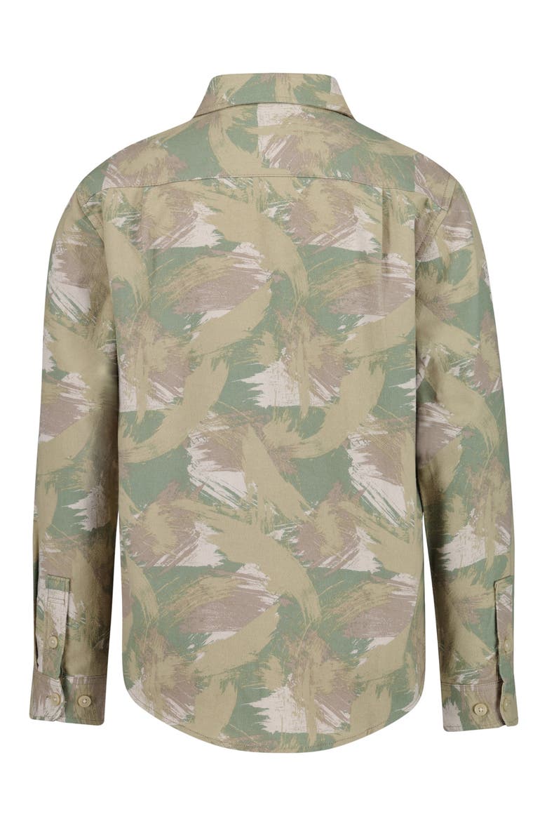 Kids' Camo Flannel Button-Up Shirt, Alternate, color, KHAKI