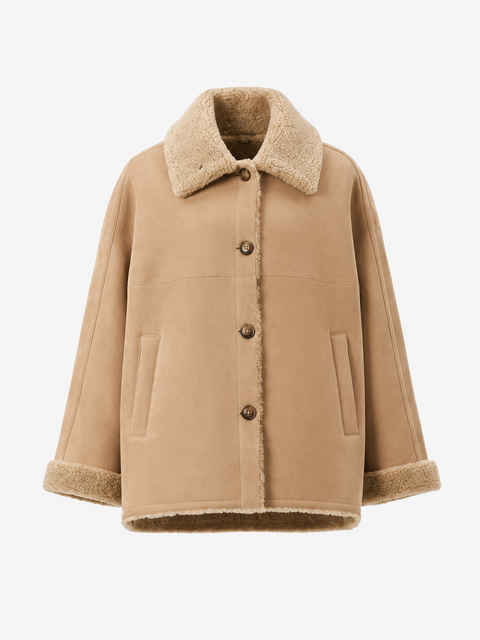 Maestro Oversized Merino Curly Shearling Jacket