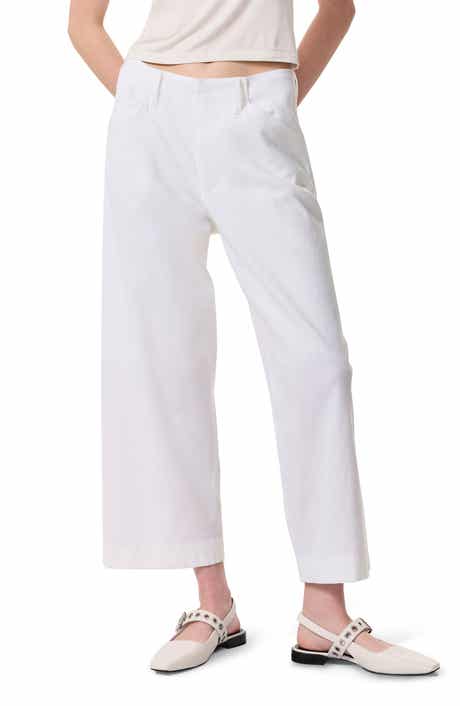 rag & bone Banks Linen Blend Crop Straight Leg Pants