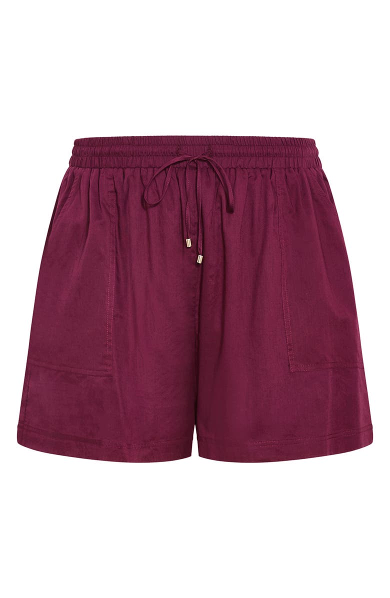 City Chic Lola Cotton Drawstring Shorts, Alternate, color, 