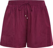 City Chic Lola Cotton Drawstring Shorts