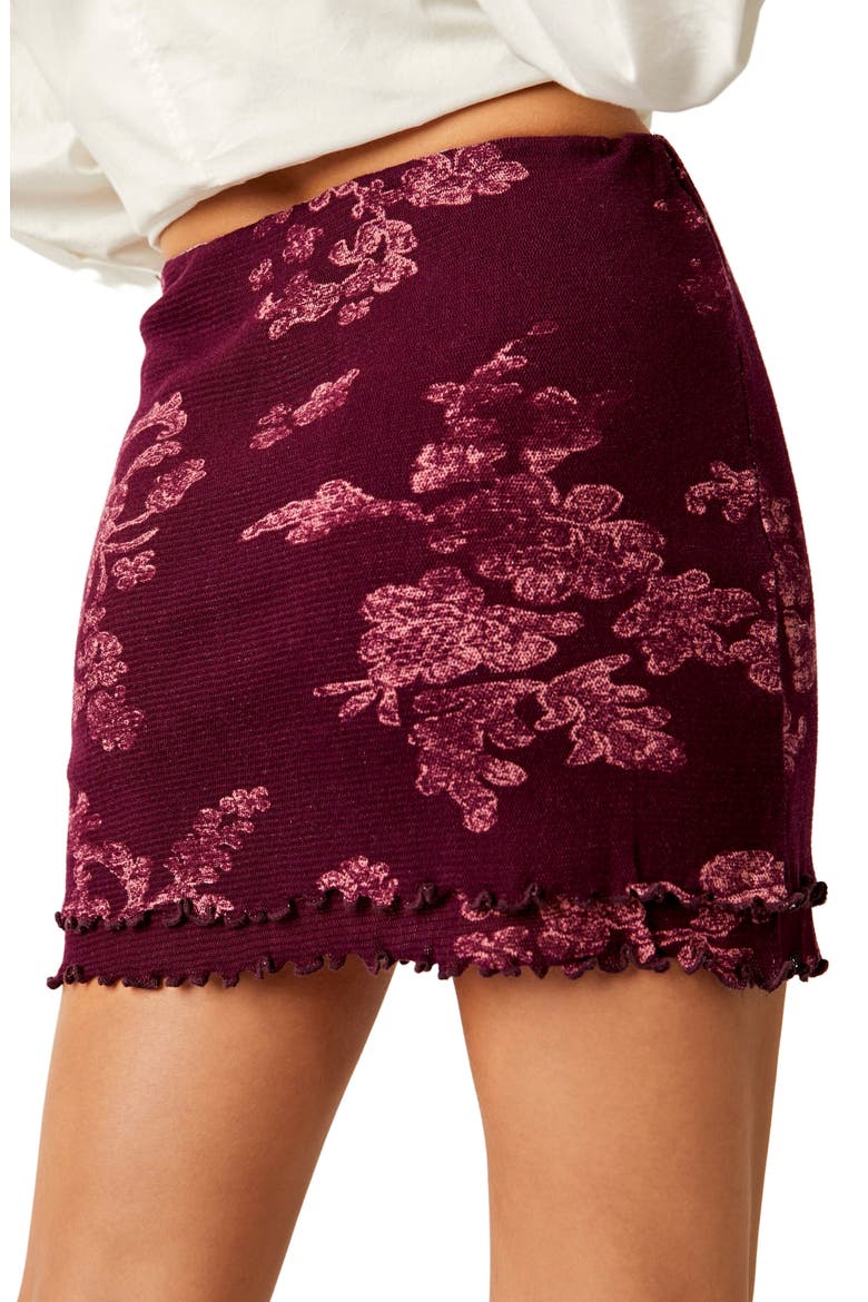 Poppy Floral Cotton Mesh Miniskirt, Alternate, color, BERRY COMBO