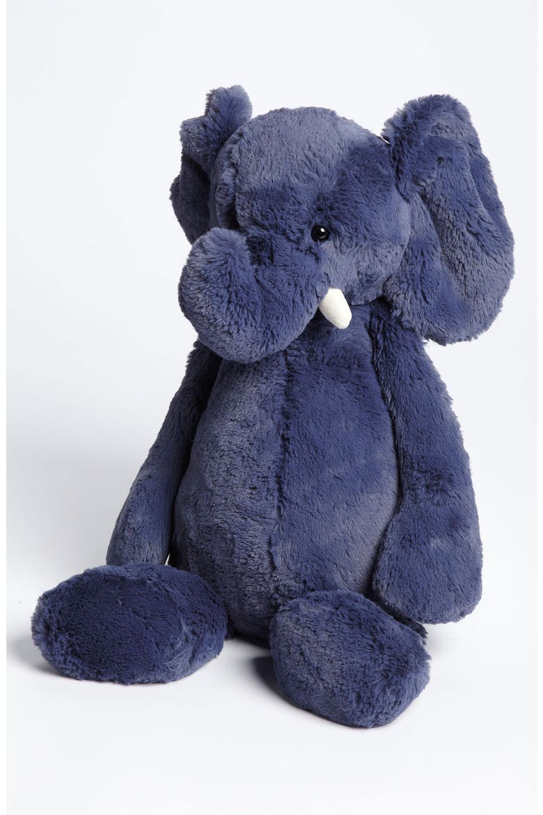 Bashful Elephant Stuffed Animal, Main, color, BLUE