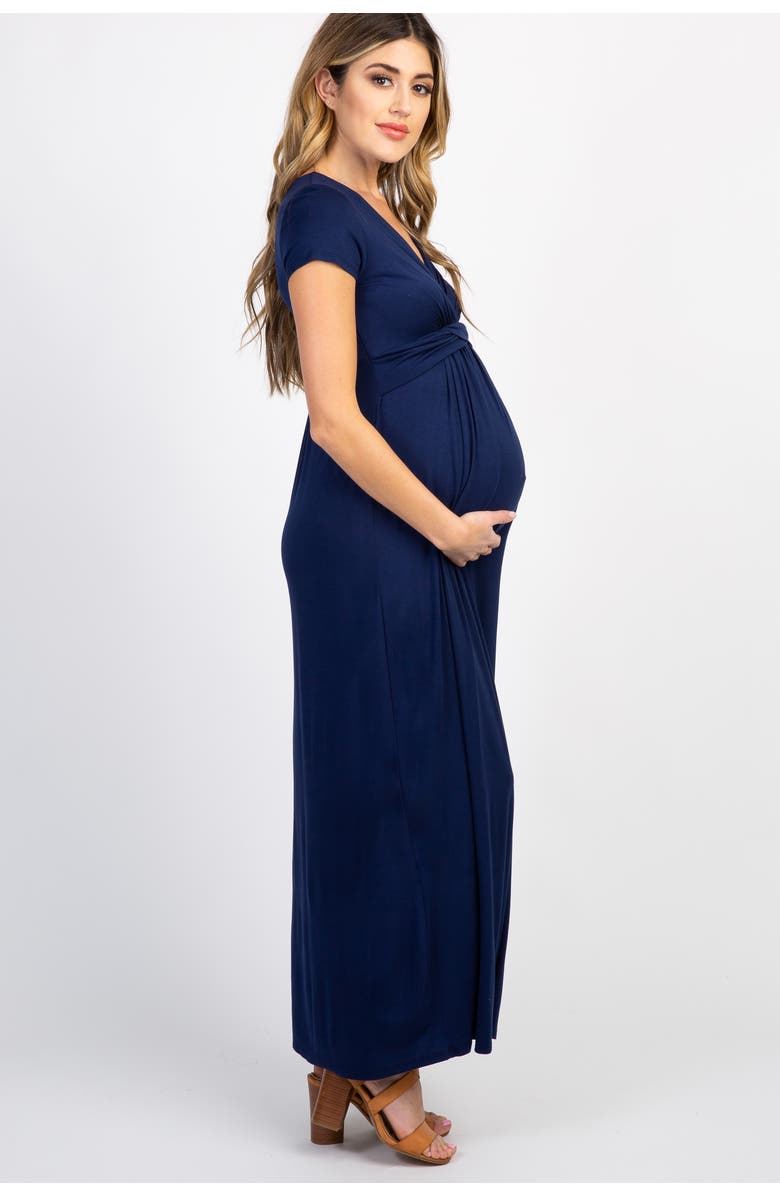 PinkBlush Petite Draped Maternity/Nursing Maxi Dress, Alternate, color,