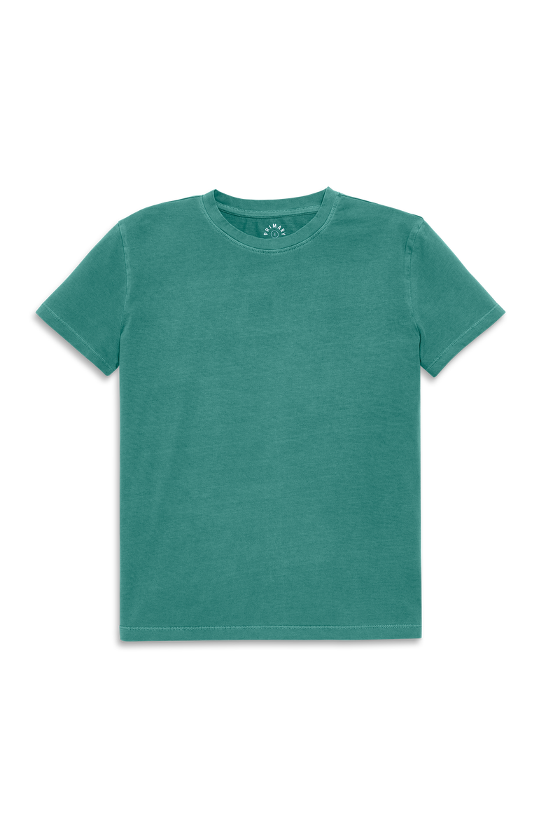 Primary Women's Fit Easy Crewneck Tee, Main, color, Garment Dye Sunwashed Teal