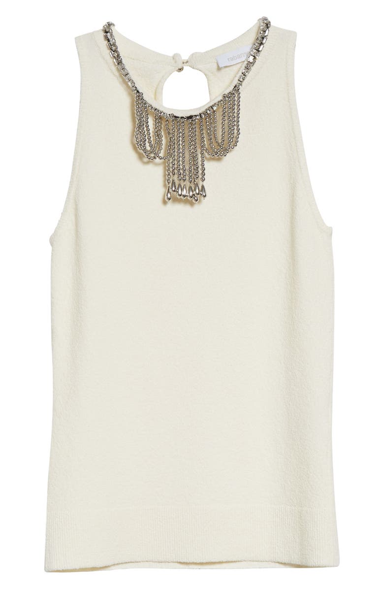 Rabanne Embellished Sweater, Main, color, Cream