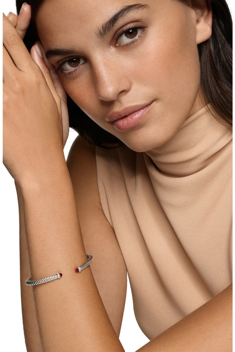 Classic Cablespira® Bracelet, 4mm, Alternate, color, RHODOLITE GARNET