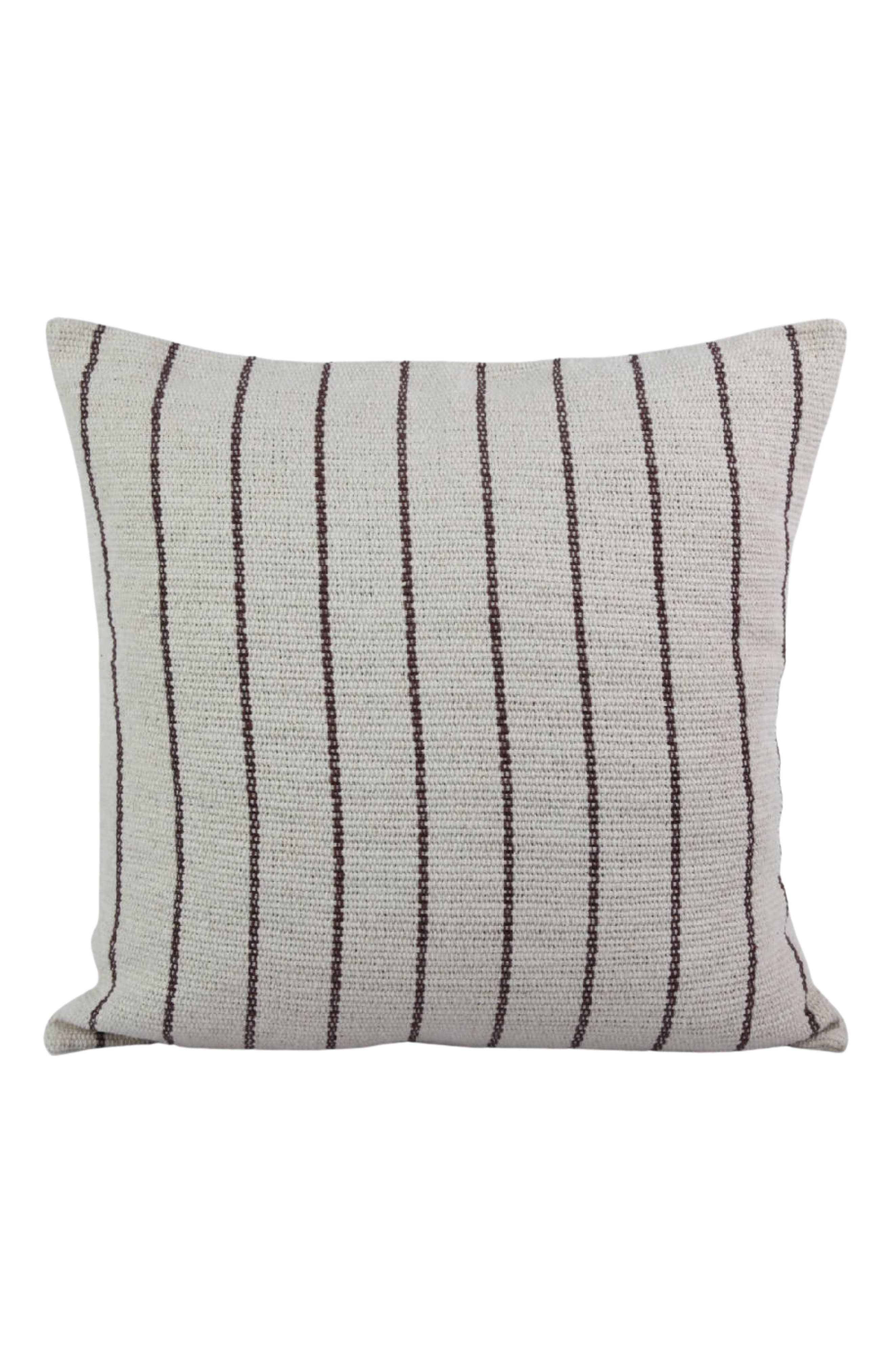 Manushi Cotton Striped Pillow - Cover in Beige 