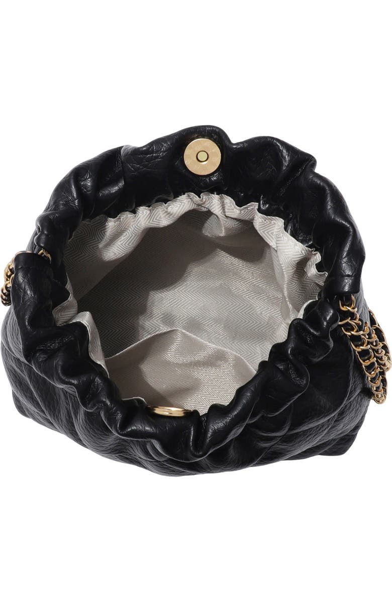 Adornia Quilted Faux Leather Bucket Bag, Alternate, color, Black