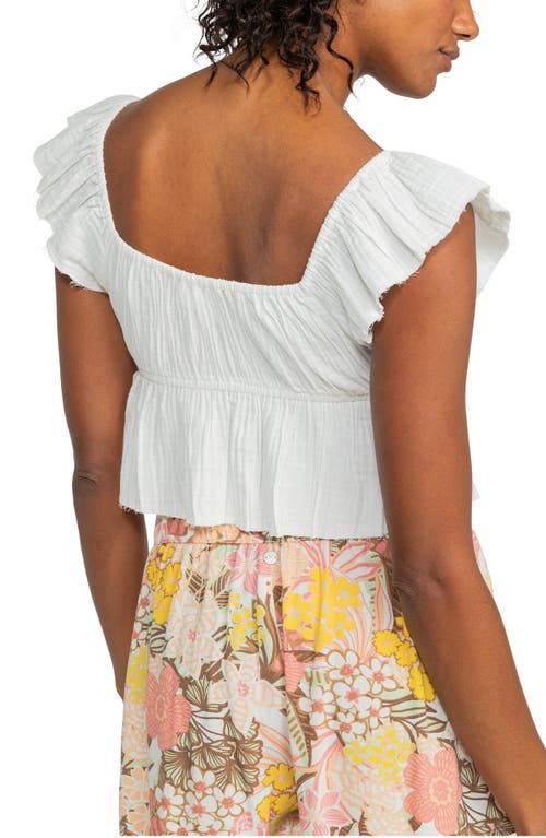 ROXY ROXY BRISA FLUTTER SLEEVE CROP TOP 