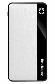 BROOKSTONE 10,000 mAh Luxury Leather Power Bank