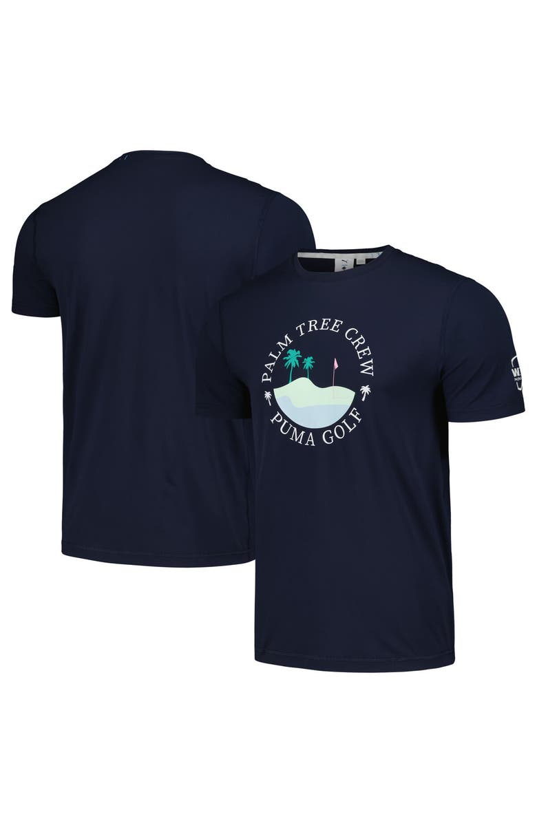 PUMA Men's Puma x PTC Navy WM Phoenix Open Island CLOUDSPUN T-Shirt, Alternate, color, Navy