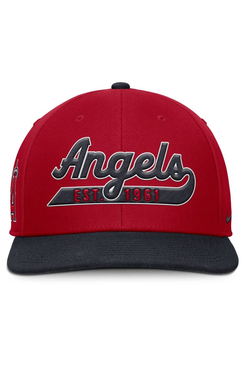 Men's Nike Red/Navy Los Angeles Angels Pro Performance Snapback Hat, Alternate, color, Red