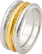 Lucy Quartermaine Multi Finish Hula Triple Ring