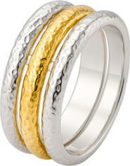 Lucy Quartermaine Multi Finish Hula Triple Ring