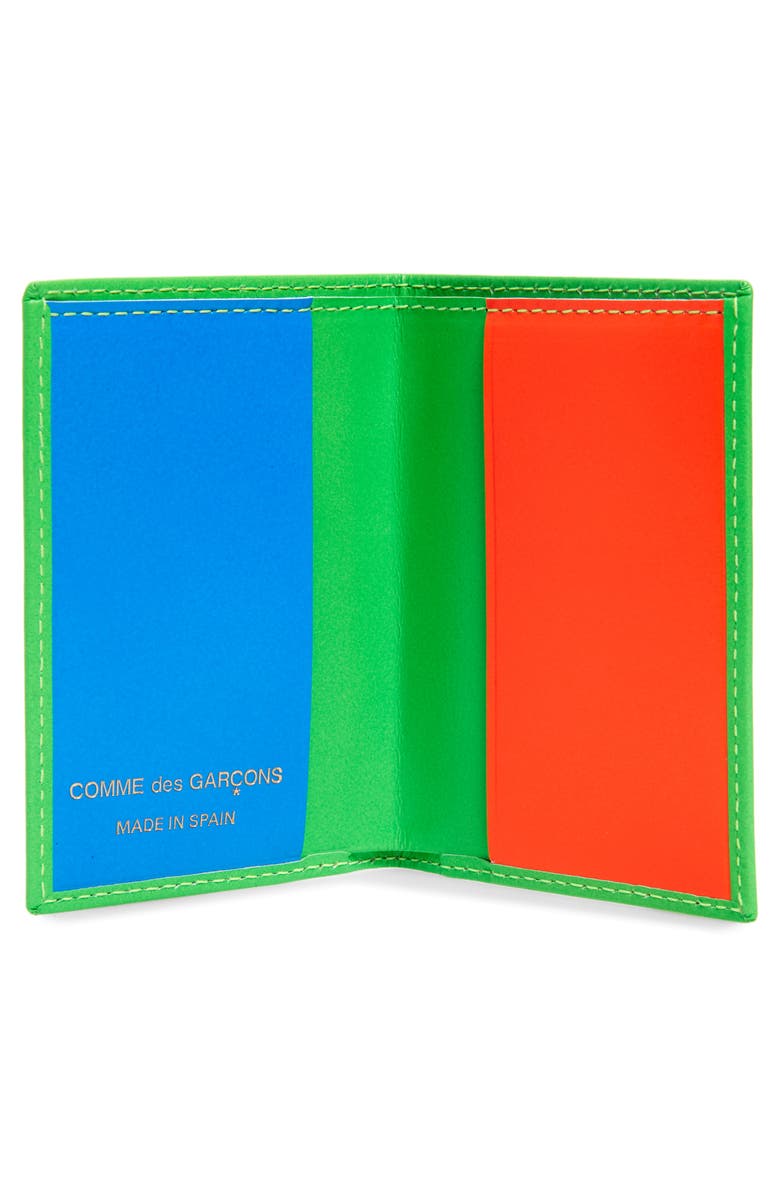 Comme des Garçons Wallets Super Fluo Card Case, Alternate, color, Green