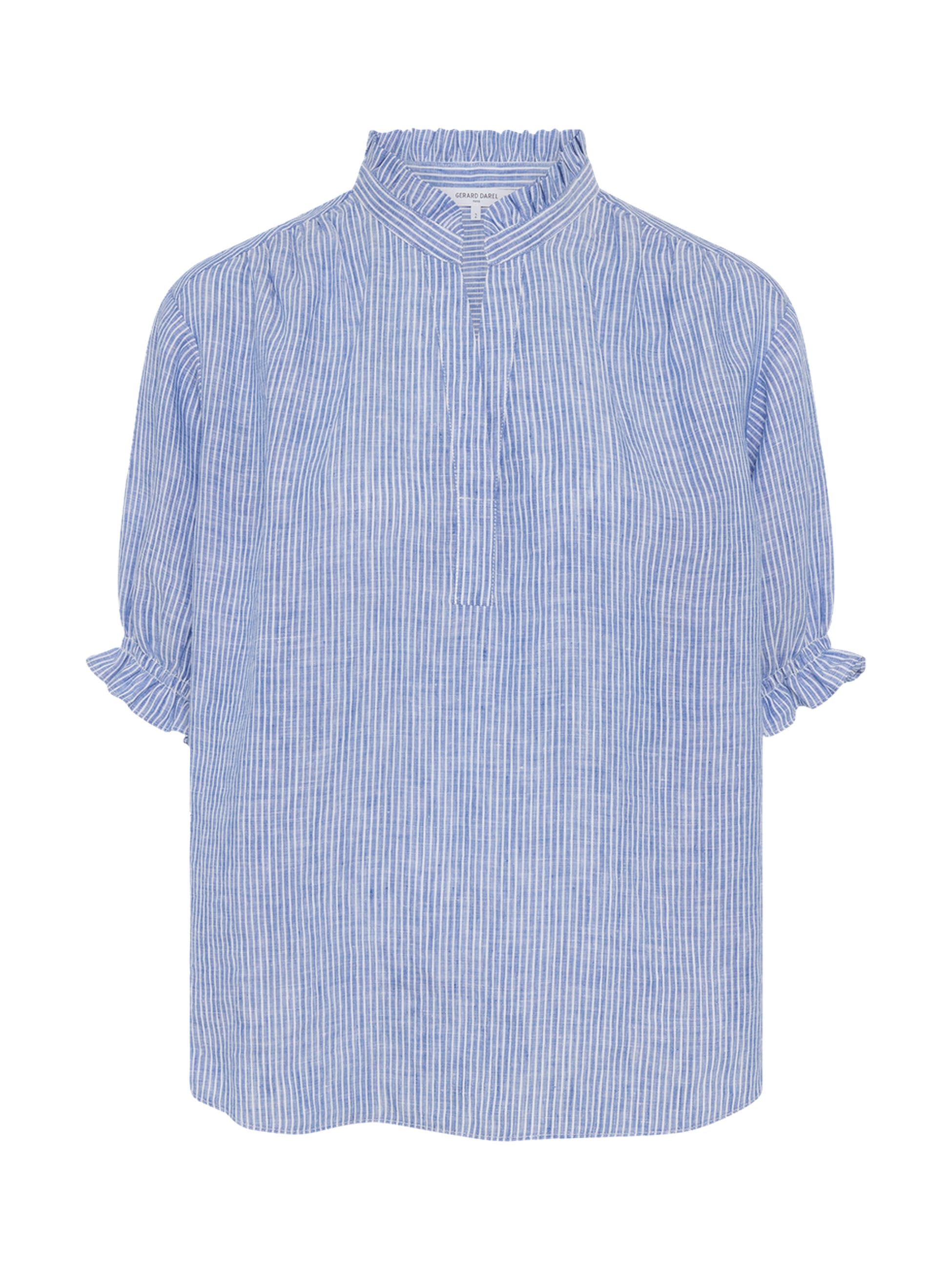 Cezia Ruffled Sleeved Linen Blouse - image 2