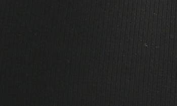 Lush Rib Contrast Piping Minidress In Black