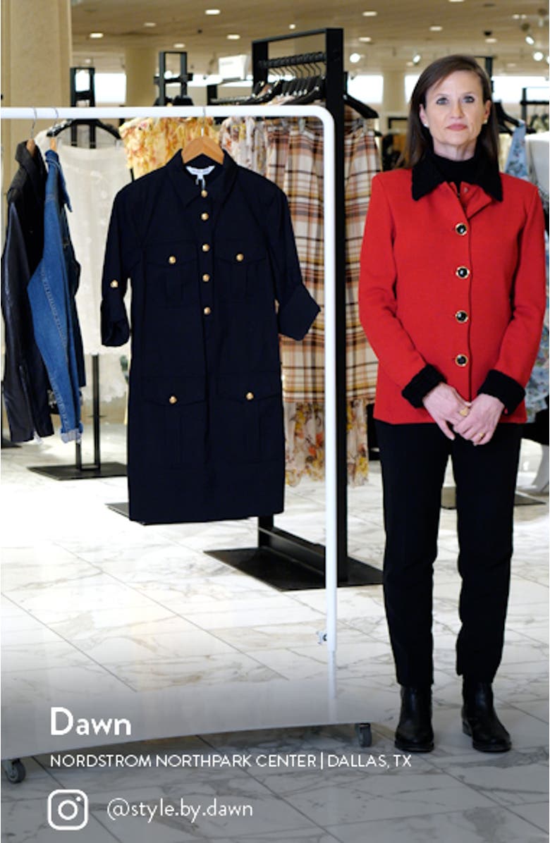 Saude Long Sleeve Cargo Shirtdress, sales video thumbnail