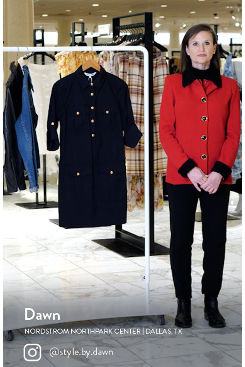 Saude Long Sleeve Cargo Shirtdress video