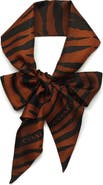 COACH Tiger Stripe Wide Silk Scarf