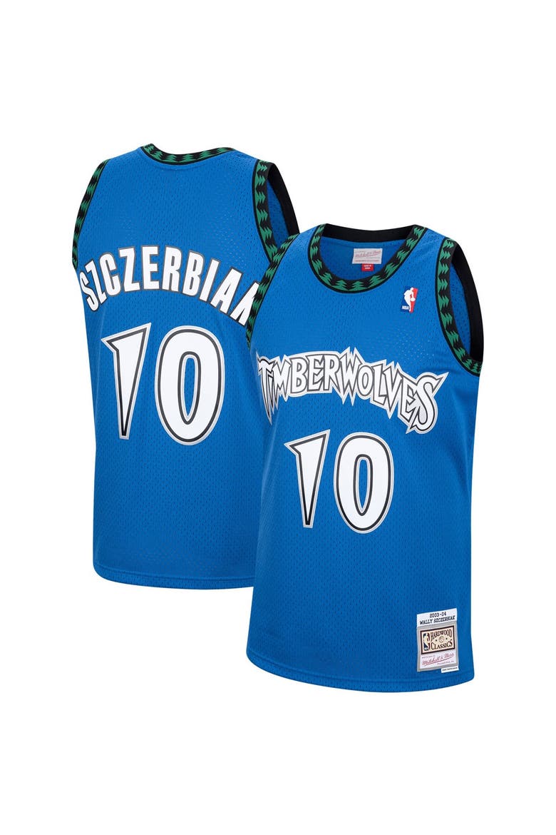 Men's Mitchell & Ness Wally Szczerbiak Blue Minnesota Timberwolves 2001/02 Hardwood Classics Swingman Jersey, Alternate, color, Blue
