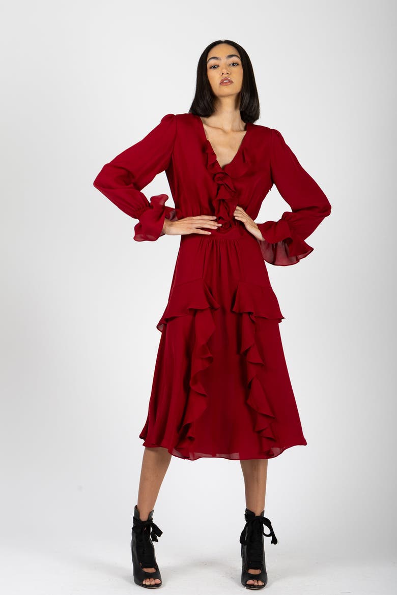 Warby Dress, Main, color, Crimson Red