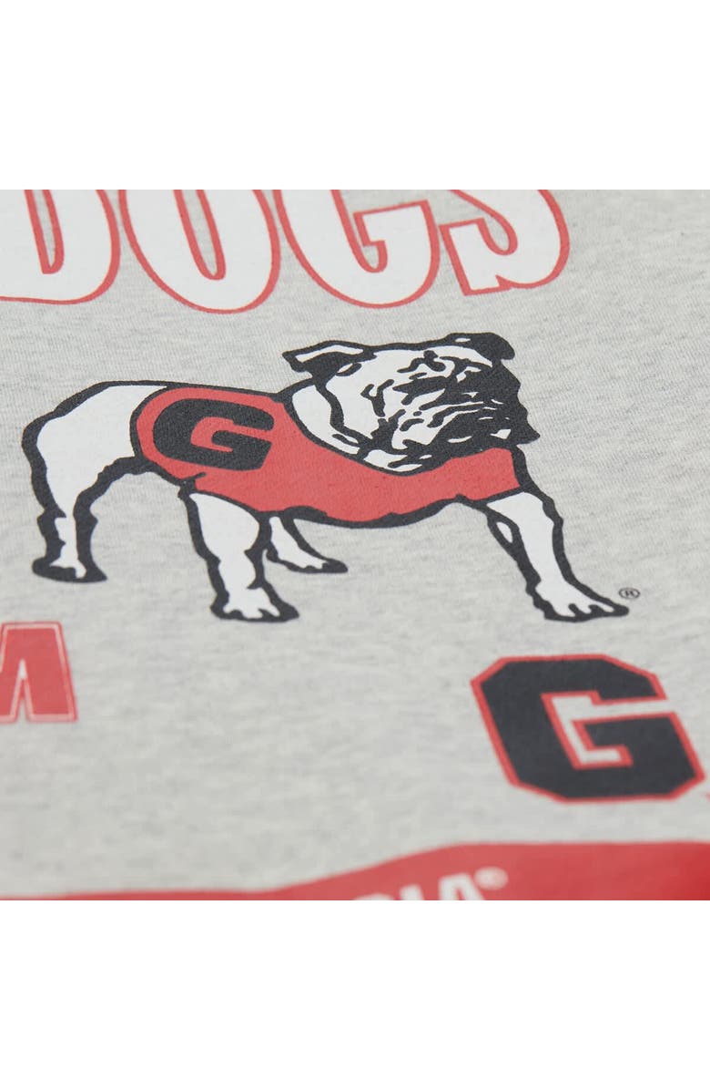 Mitchell & Ness Men's Mitchell & Ness Heather Gray Georgia Bulldogs All Over Print Sweatshirt, Alternate, color, Heather Gray