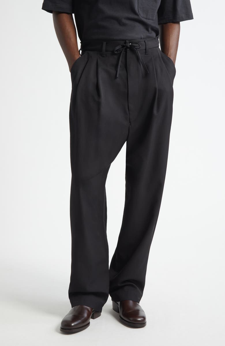 Lemaire Pleated Drawstring Pants, Main, color, 