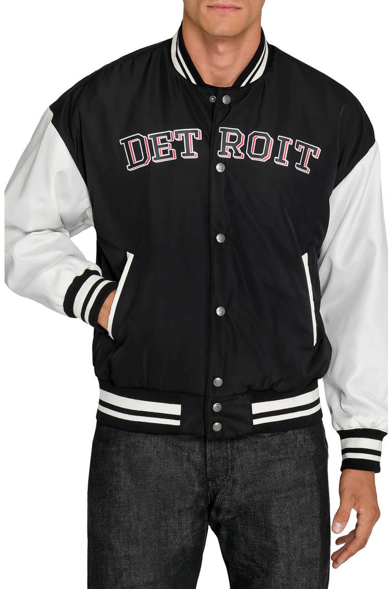 Detroit Red Wings Bomber Jacket, Alternate, color, BLACK