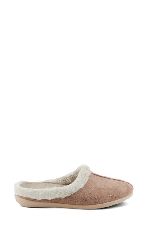 Flexus By Spring Step Aushana Faux Fur Mule Slipper In Neutral