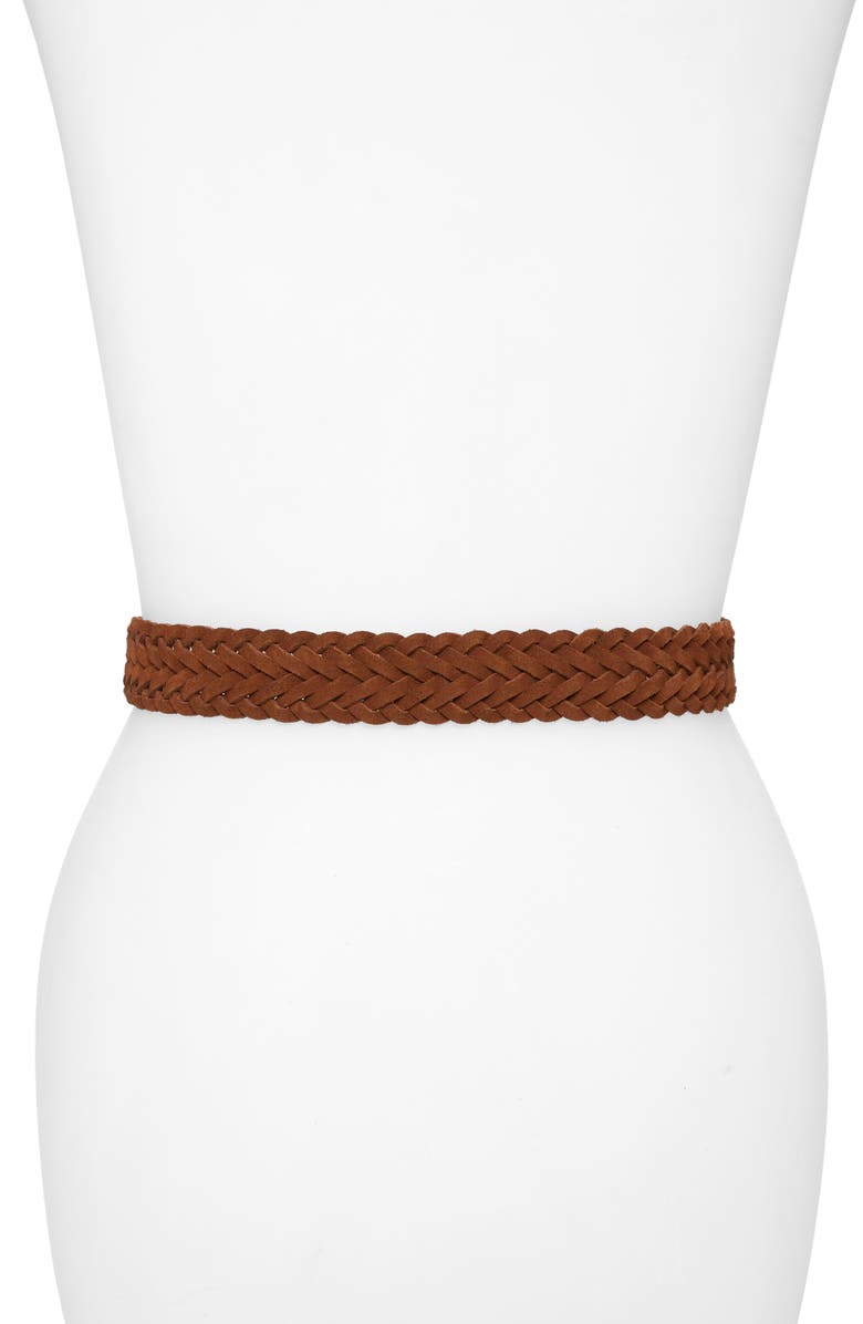 Nordstrom Braided Leather Belt, Alternate, color, 