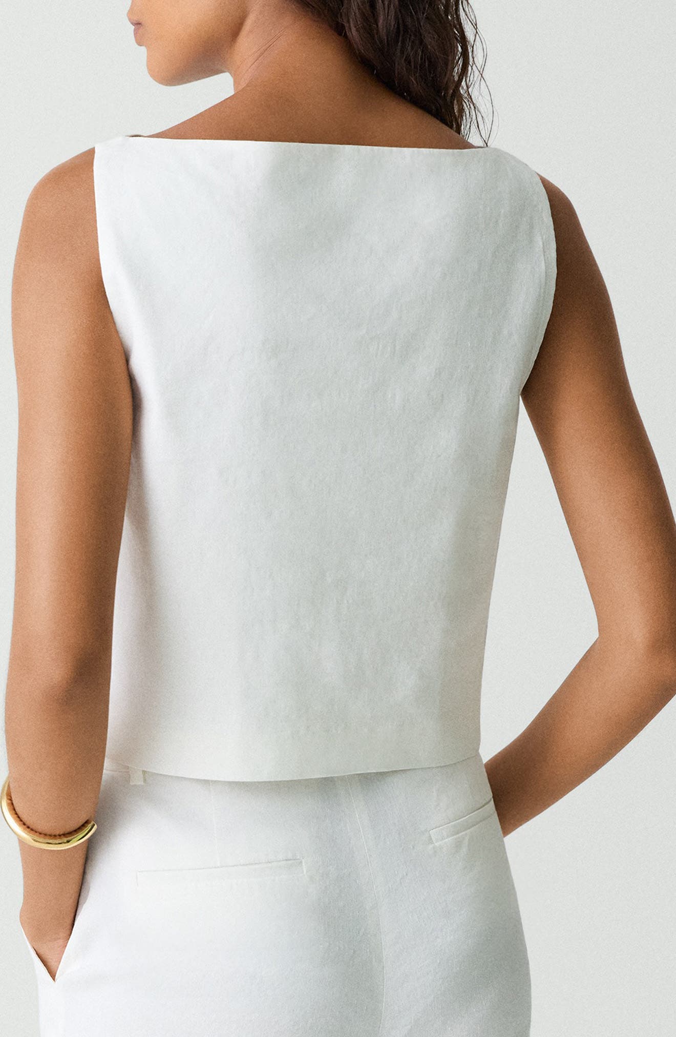 Boat Neck Sleeveless Shell - image 2