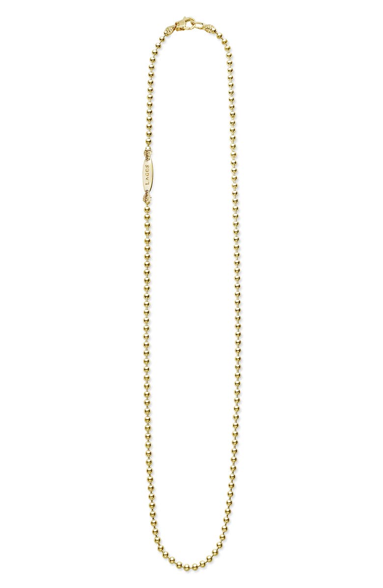 LAGOS Men's Signature Caviar Ball Chain Necklace, Alternate, color, Gold