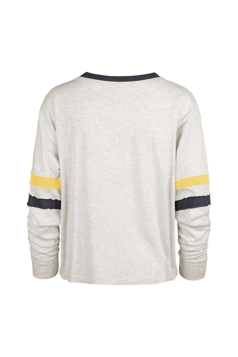 Women's '47 Oatmeal Michigan Wolverines Vault All Class Lena Long Sleeve T-Shirt, Alternate, color, Oatmeal