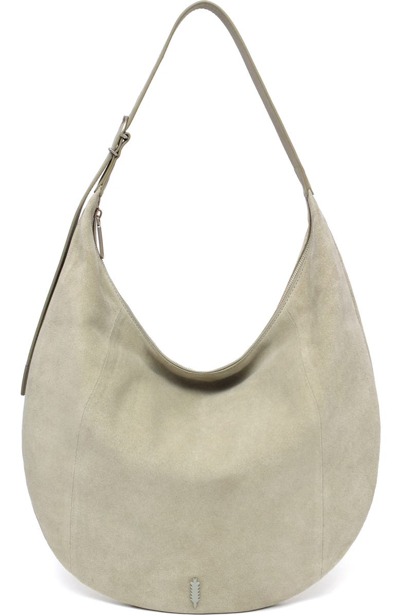 Thacker Oversize Wyatt Suede Hobo Bag, Main, color, Sage
