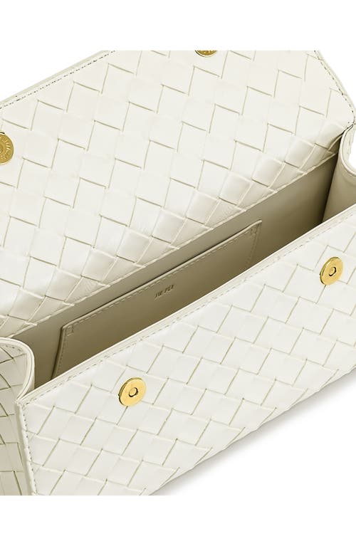 Jw Pei Keyla Woven Faux Leather Top Handle Bag In White