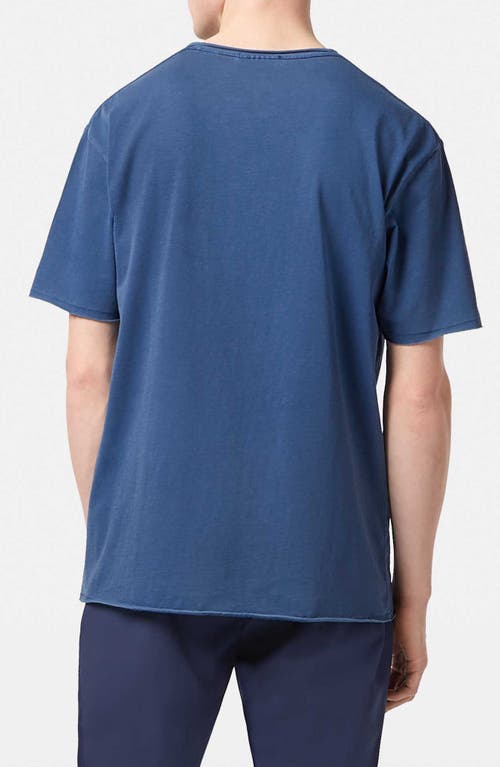 Scotch & Soda Relaxed Fit Raw Edge T-shirt In Blue