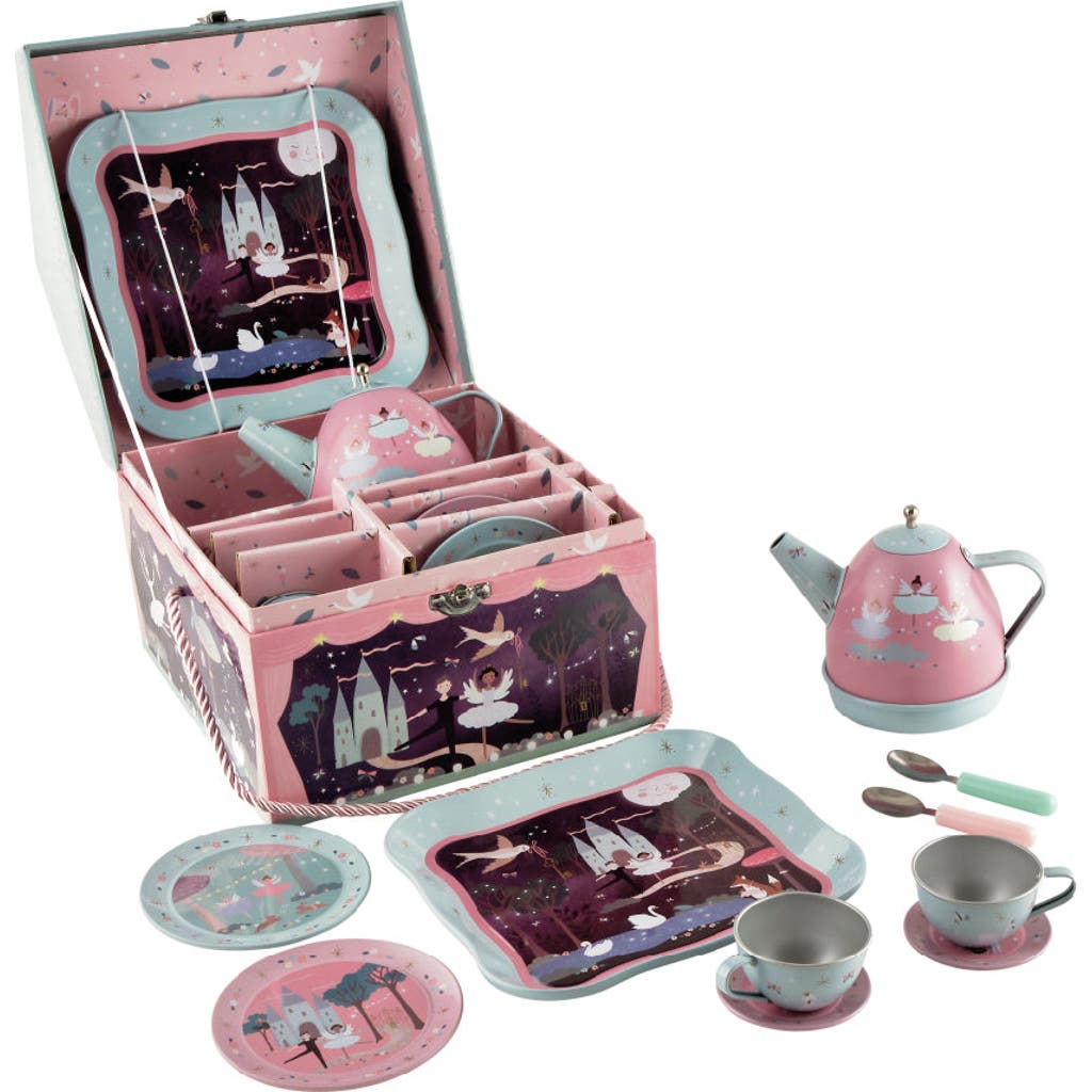 Floss & Rock 11pc Musical Tin Tea Set in case in Enchanted  product