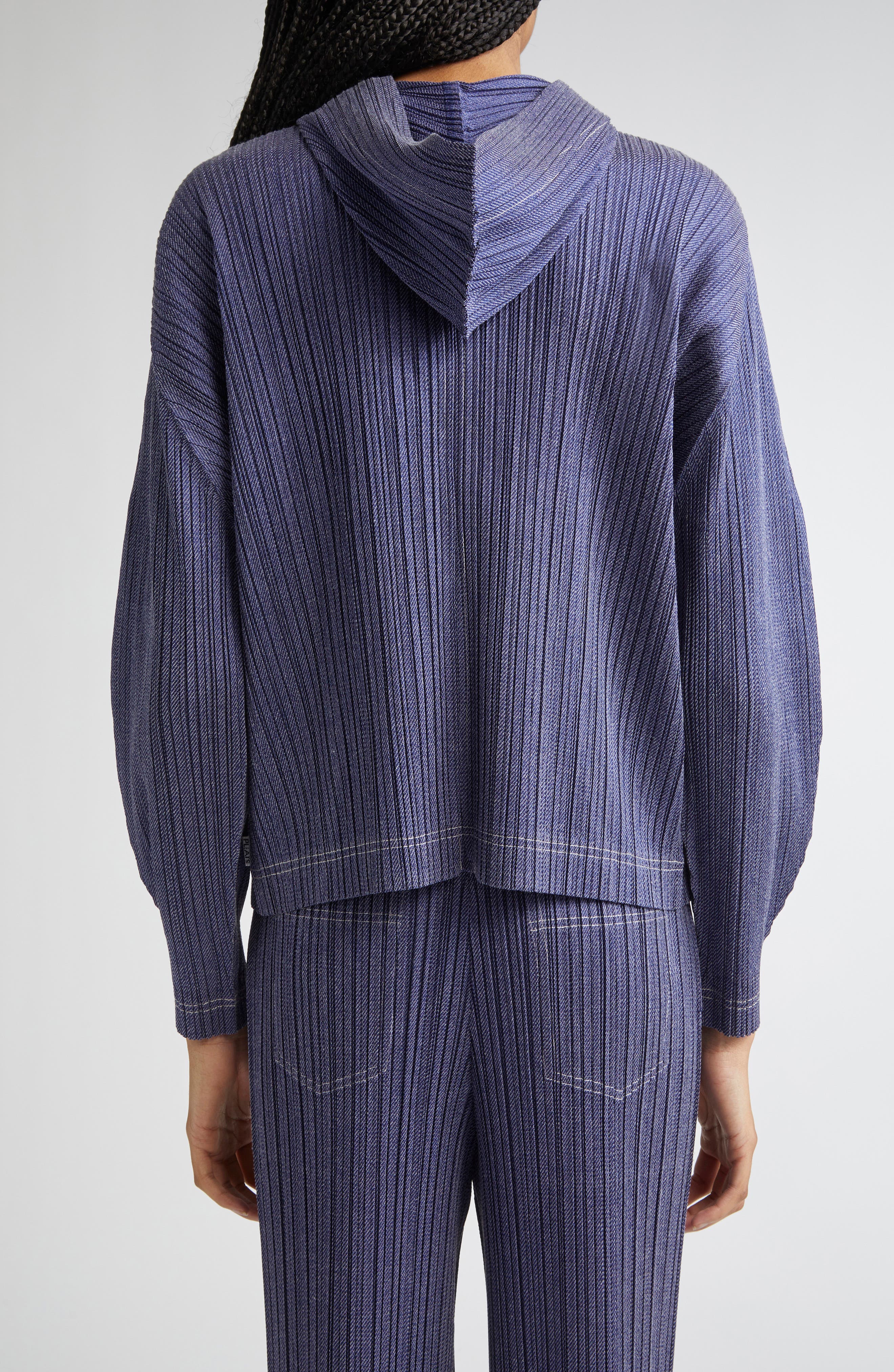 Trompe l'Oeil Pleated Full Zip Jacket (Women) | Nordstrom