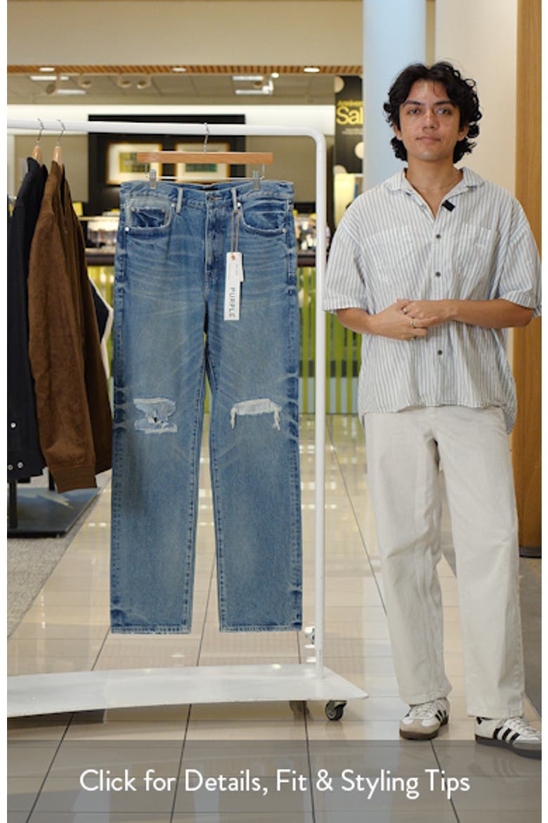 Sun Faded Hickory Ripped Relaxed Fit Jeans video