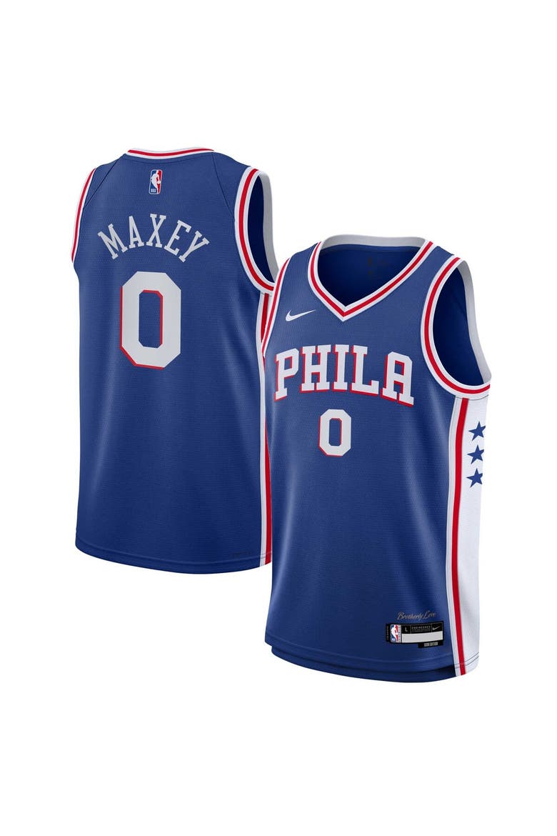 Youth Nike Tyrese Maxey Royal Philadelphia 76ers Swingman Jersey - Icon Edition, Main, color, Royal