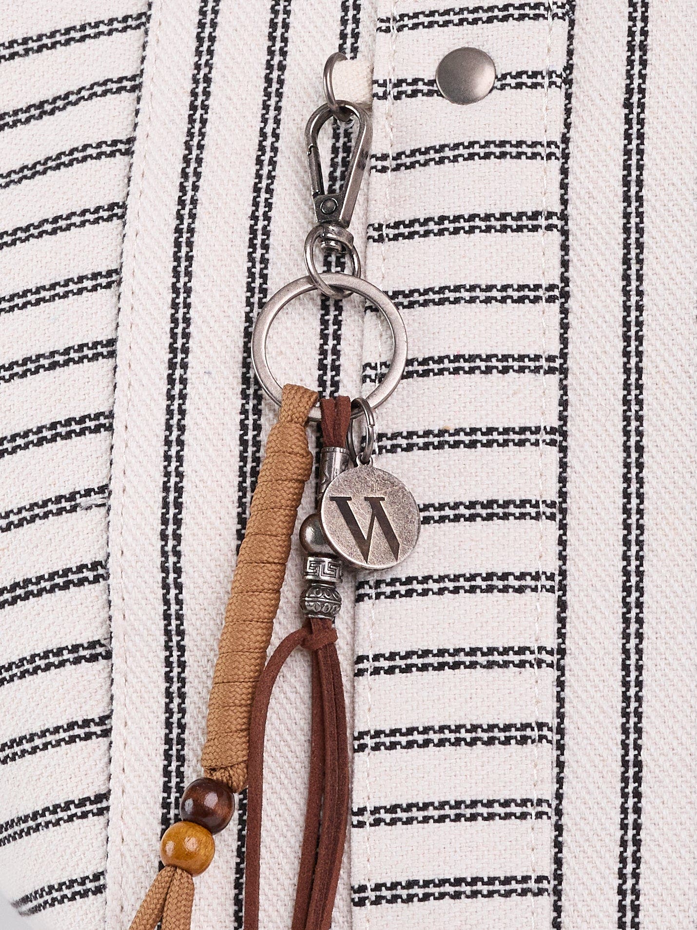 WILT Clothing Byron Medium Beach Tote, Alternate, color, Bone Black Stripe