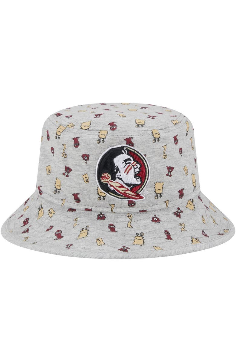 New Era Toddler New Era  Heather Gray Florida State Seminoles Critter Bucket Hat, Alternate, color, 
