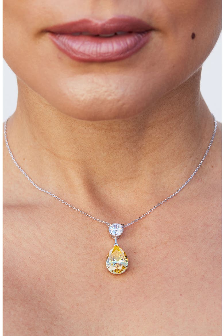 Cubic Zirconia Y-Necklace, Alternate, color, FANCY YELLOW