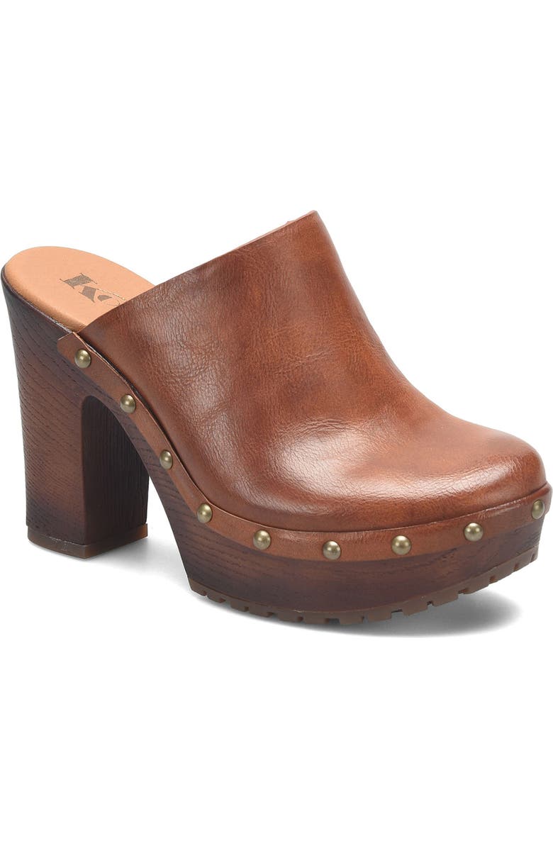 KORKS Auburn Stud Clog, Main, color, Dark Tan