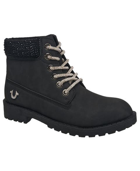 Faith Bling Lace Combat Boot