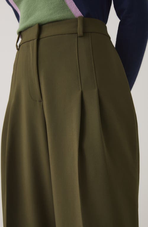 Lk Bennett Petra Pleated Wide Leg Pants In Brown