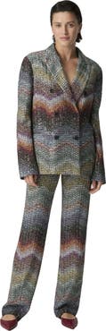 Missoni Viscose Lamé Straight Trousers With Sequins